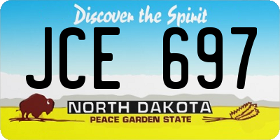 ND license plate JCE697