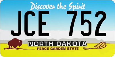 ND license plate JCE752