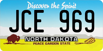 ND license plate JCE969