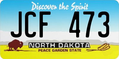 ND license plate JCF473
