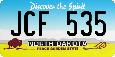 ND license plate JCF535