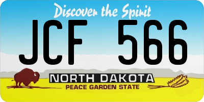 ND license plate JCF566
