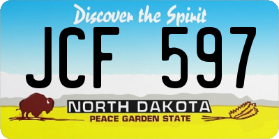 ND license plate JCF597