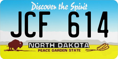 ND license plate JCF614