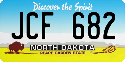 ND license plate JCF682