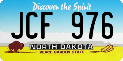 ND license plate JCF976