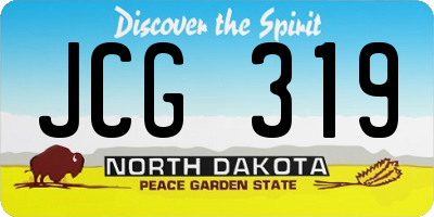 ND license plate JCG319