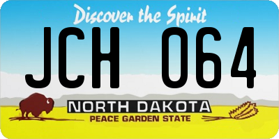 ND license plate JCH064