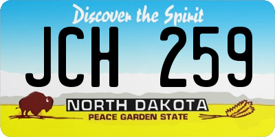 ND license plate JCH259