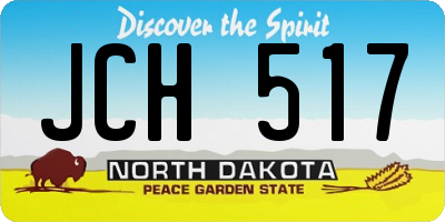 ND license plate JCH517