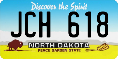 ND license plate JCH618