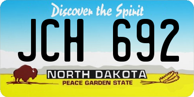 ND license plate JCH692