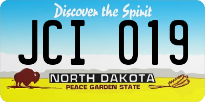 ND license plate JCI019