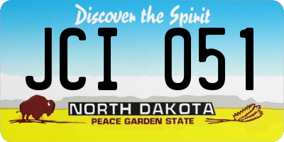 ND license plate JCI051