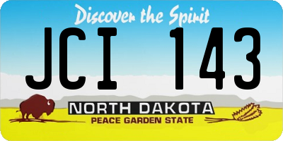 ND license plate JCI143