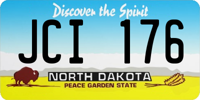 ND license plate JCI176