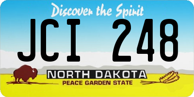 ND license plate JCI248