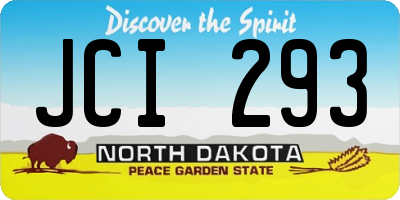 ND license plate JCI293