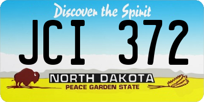 ND license plate JCI372