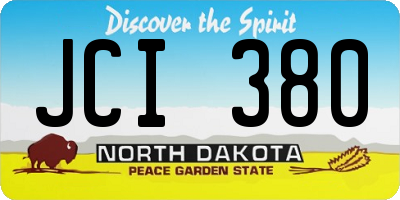 ND license plate JCI380