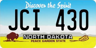 ND license plate JCI430