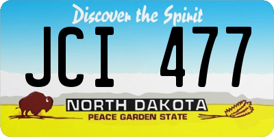 ND license plate JCI477