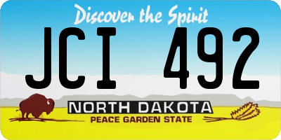 ND license plate JCI492