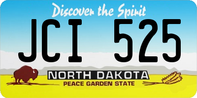 ND license plate JCI525