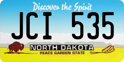 ND license plate JCI535