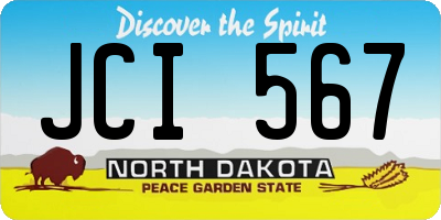ND license plate JCI567