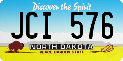 ND license plate JCI576