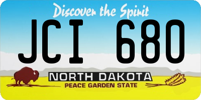ND license plate JCI680