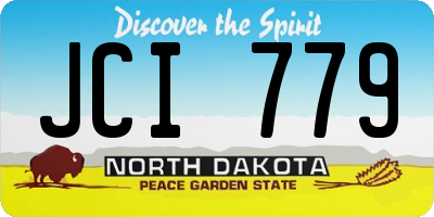 ND license plate JCI779