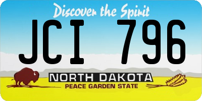 ND license plate JCI796