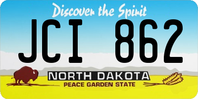 ND license plate JCI862
