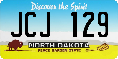 ND license plate JCJ129
