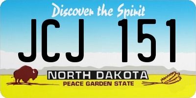 ND license plate JCJ151