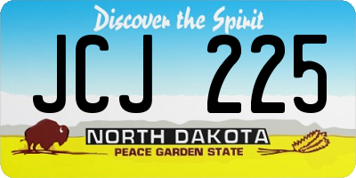 ND license plate JCJ225