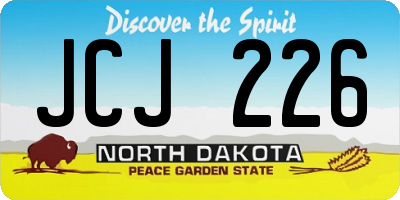 ND license plate JCJ226
