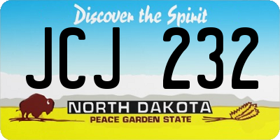 ND license plate JCJ232