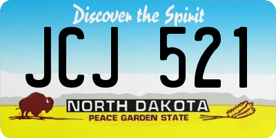 ND license plate JCJ521