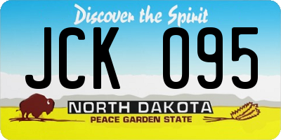 ND license plate JCK095