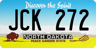 ND license plate JCK272