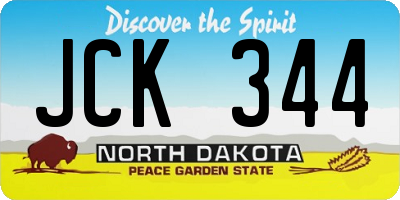 ND license plate JCK344