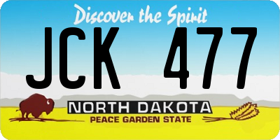 ND license plate JCK477