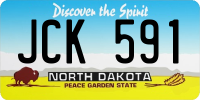 ND license plate JCK591