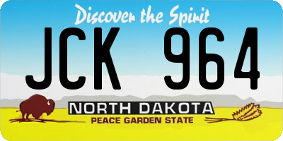 ND license plate JCK964