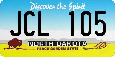 ND license plate JCL105