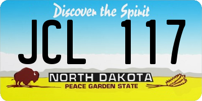 ND license plate JCL117