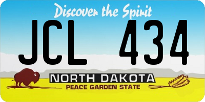 ND license plate JCL434